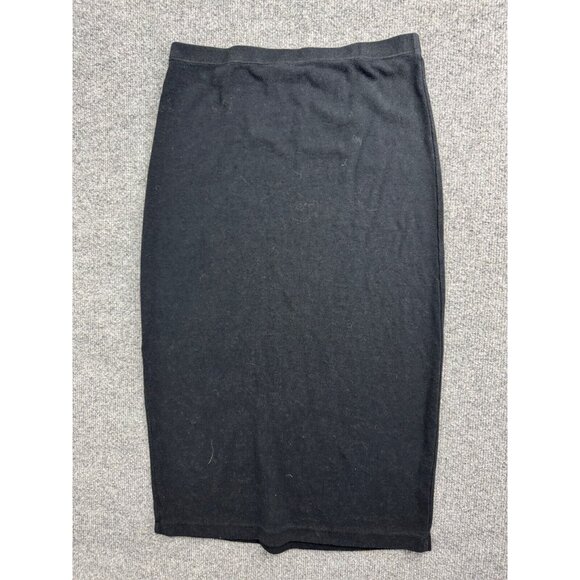 UGG Australia Skirt Women's Medium Black Ribbed Midi A Line Fitted Side Slit - Picture 6 of 8